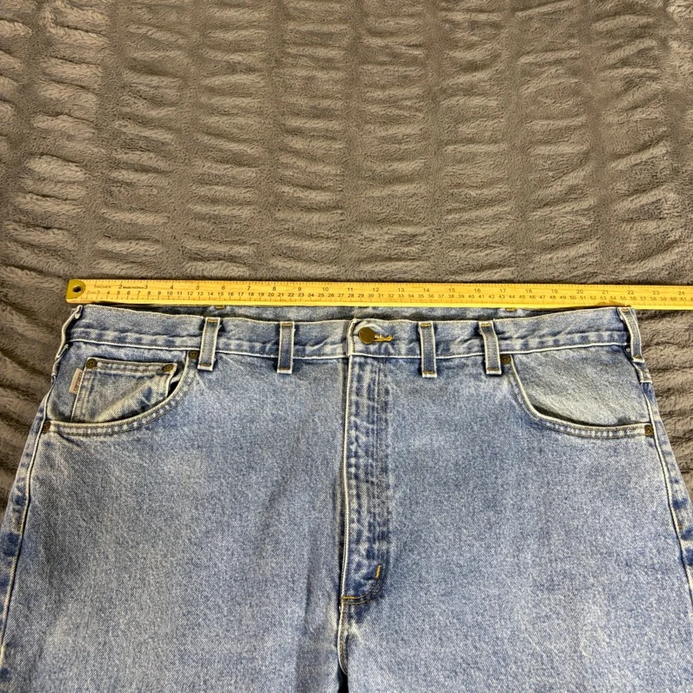 Carhartt B18-STW Mens 44x30 Traditional Fit Straight Leg Stonewash Blue Jeans